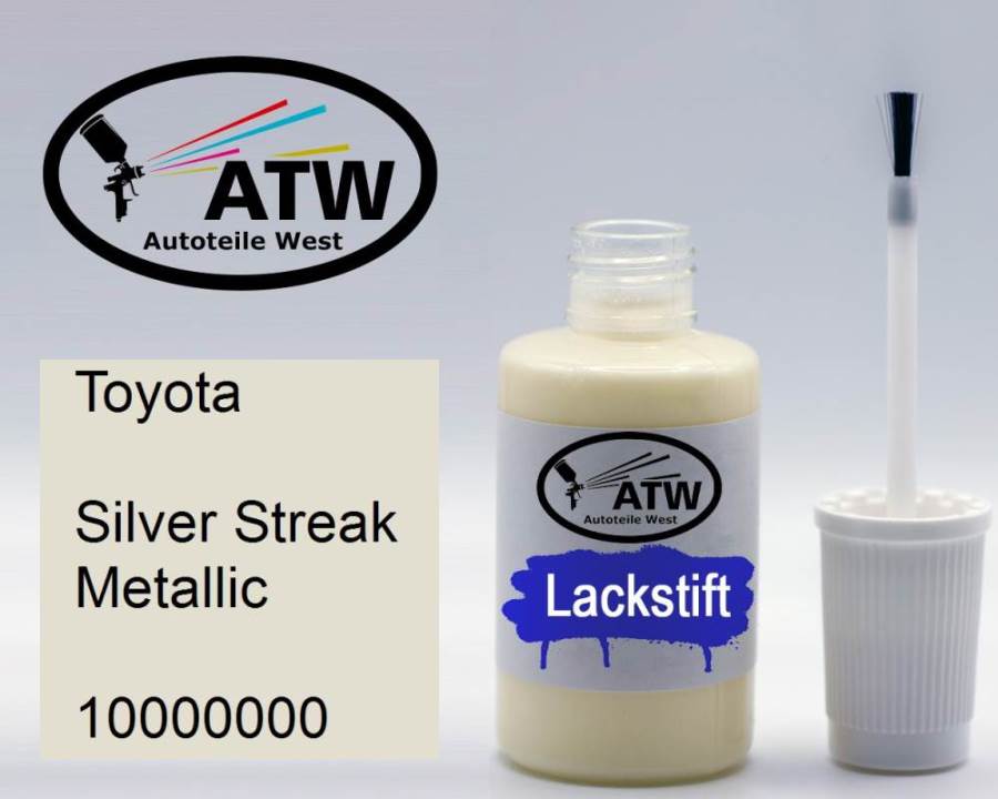 Toyota, Silver Streak Metallic, 10000000: 20ml Lackstift, von ATW Autoteile West.